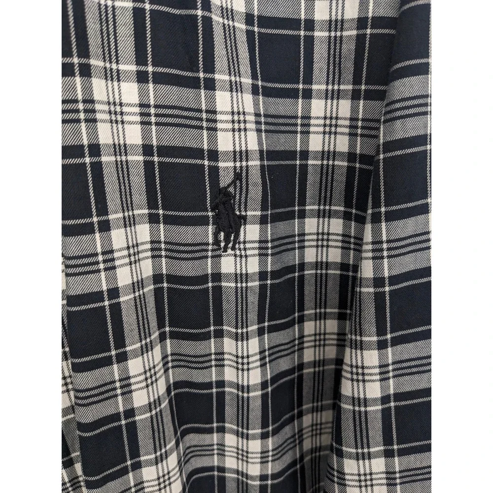 Polo Ralph Lauren Shirt Men XL Blue‎ Plaid Long Sleeve Button Down Preppy Casual